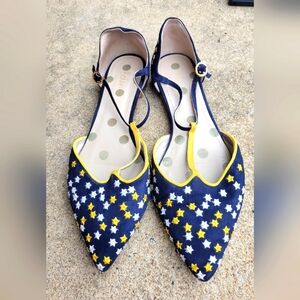 Boden Women's navy blue suede with Embroidered stars